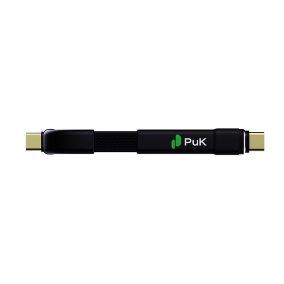 PuK Link Cable Set - 7-in-1 USB-C 90° Mobile Gaming Cable + Female-to-Female Adapter - 240W Charging, 40Gbps USB4/Thunderbolt 4, 8K Video - iPhone 16/15, Galaxy S25, MacBook, iPad (13cm)