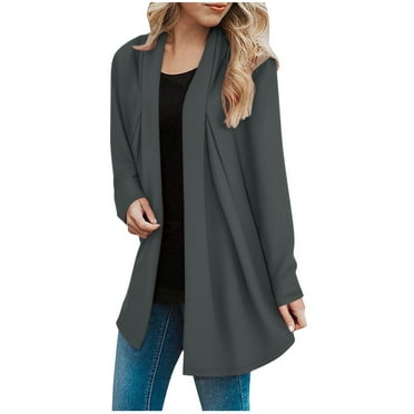 PuLe Cardigan Sweaters for Women Women's Long Sleeve Open Front Cardigan Casual Loose Lightweight Cardigans with Pockets