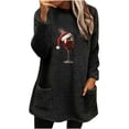 thumbnail image 1 of PuLe Christmas Sweaters for Women 2024 Long Sleeve Crewneck Cute Snowman Print Pullover Shirts Artificial Fleece Warm Tops with Pockets, 1 of 3