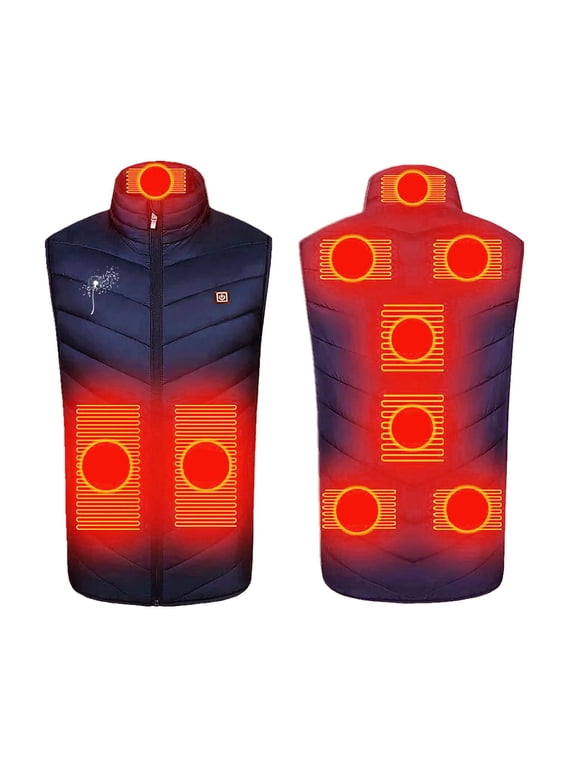 PuLe Heated Vest for Men Women Softshell Smart Lightweight Heated Vest Rechargeable USB Heated Down Jacket Winter Coats