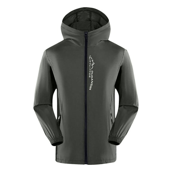 PuLe Hoodies for Men Men's Color Matching Thin Fall Outdoor Windbreaker Slim Fitting Long Sleeved Hooded Sun Protection Suit Outdoor Sprinter Jacket Coat Jackets for Men