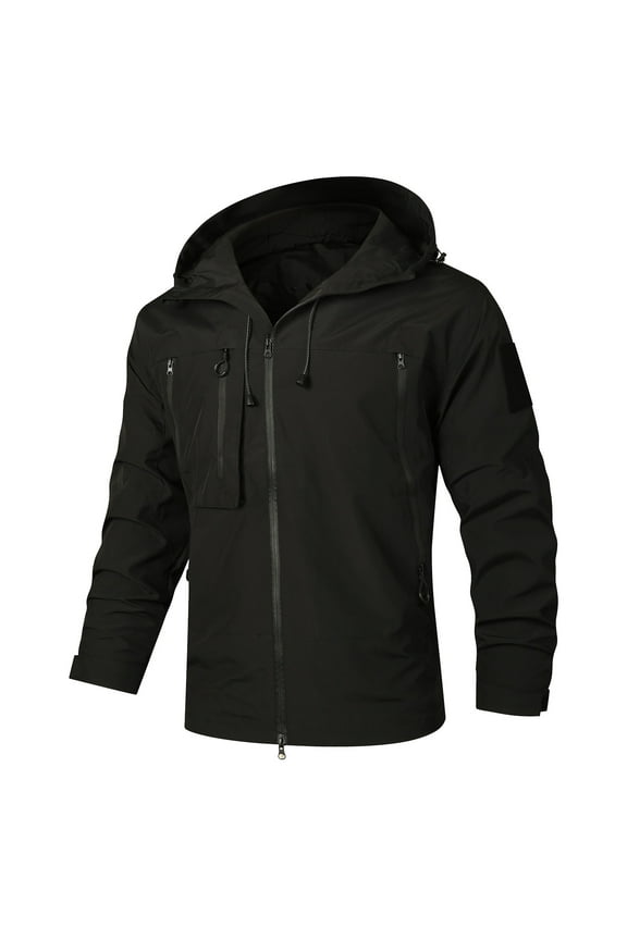 PuLe Hoodies for Men Men's Color Matching Thin Fall Outdoor Windbreaker Slim Fitting Long Sleeved Hooded Sun Protection Suit Outdoor Sprinter Jacket Coat Jackets for Men