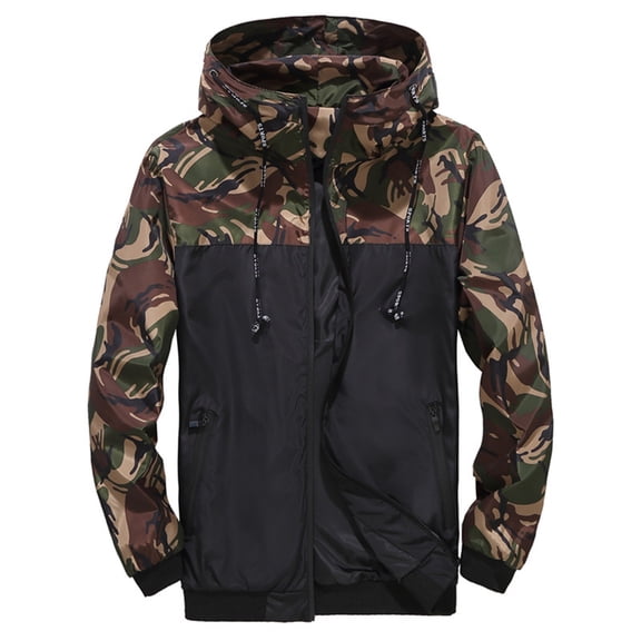 PuLe Hoodies for Men Men's Color Matching Thin Fall Outdoor Windbreaker Slim Fitting Long Sleeved Hooded Sun Protection Suit Outdoor Sprinter Jacket Coat Jackets for Men
