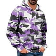 thumbnail image 1 of PuLe Hoodies Men's Printed Fashionable Casual Pocket Long Sleeved Hooded Sweatshirt, 1 of 5