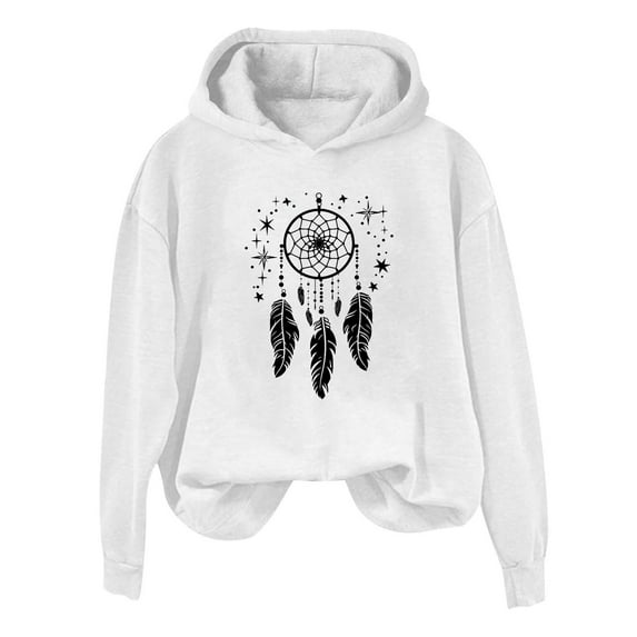 PuLe Hoodies Womens Cute Hoodies 2024 Casual Long Sleeve Cropped Sweatshirts Graphic Printed Comfy Hoodie Fall Winter Outfits 
