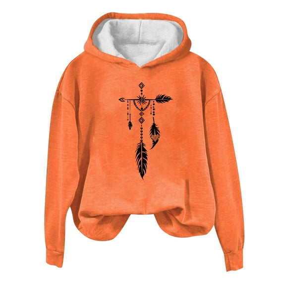 PuLe Hoodies Womens Cute Hoodies 2024 Casual Long Sleeve Cropped Sweatshirts Graphic Printed Comfy Hoodie Fall Winter Outfits 