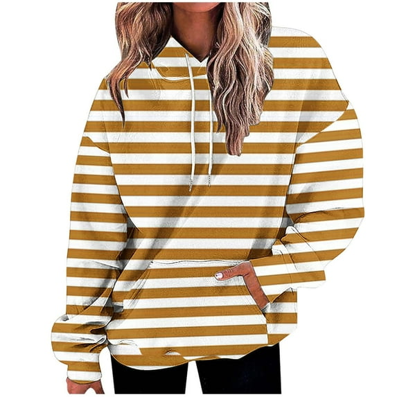 PuLe Hoodies Womens Neon Print Oversized Sweatshirt Drawstring Pullover Sweatshirt Trendy Sweater Tops Fall Fashion Clothes 2024