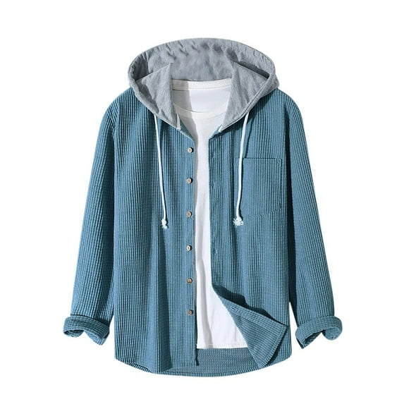 PuLe Hoodies for Men Boys Solid Color Top Casual Hooded Top Long Sleeved Hooded Top