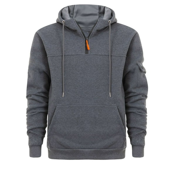 PuLe Hoodies for Men Men's Fashion Sports Loose Sports Hoodie Zipper Warm Pocket Long-sleeved Hoodie