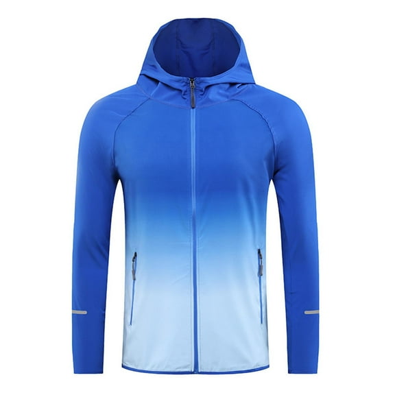 PuLe Hoodies for Men Men's Lightweight Breathable And Sport Train Solid Color Long Sleeve Hooded Blouse