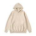 thumbnail image 1 of PuLe Hoodies for Men Men's Solid Color Casual Brief Pocket Long Sleeved Hooded, 1 of 3