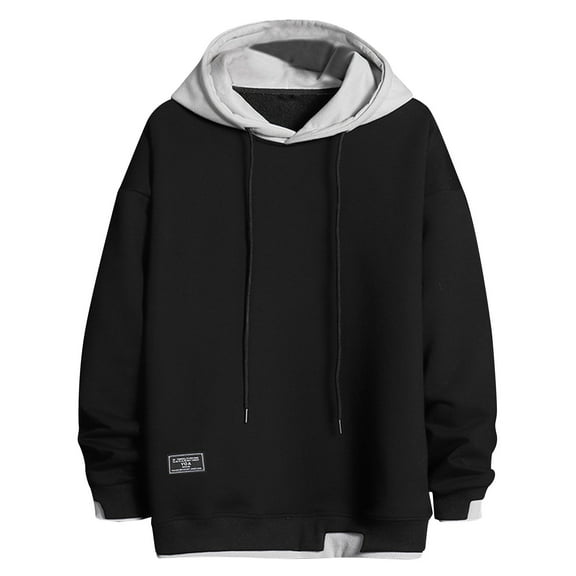 PuLe Hoodies for Men Men's Spring Loose Color Collocation Fashion Casual Sports Shirt Hoodie Hoodie