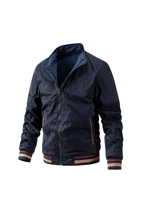 PuLe Jackets for Men Men's Solid Color Casual Loose Fitting Long Sleeved Hooded Jacket Can Be Worn In Both Directions Long Sleeve Hoodless Casual Outwear Jackets