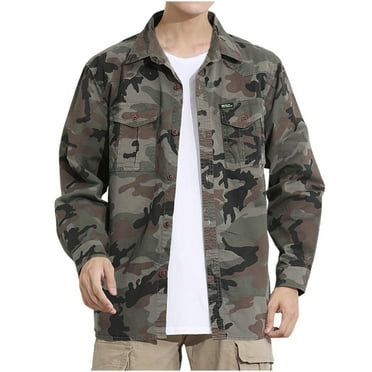 PuLe Jackets for Men Fashion Men's Solid Color Long Sleeve Hoodless Casual Outwear Jackets