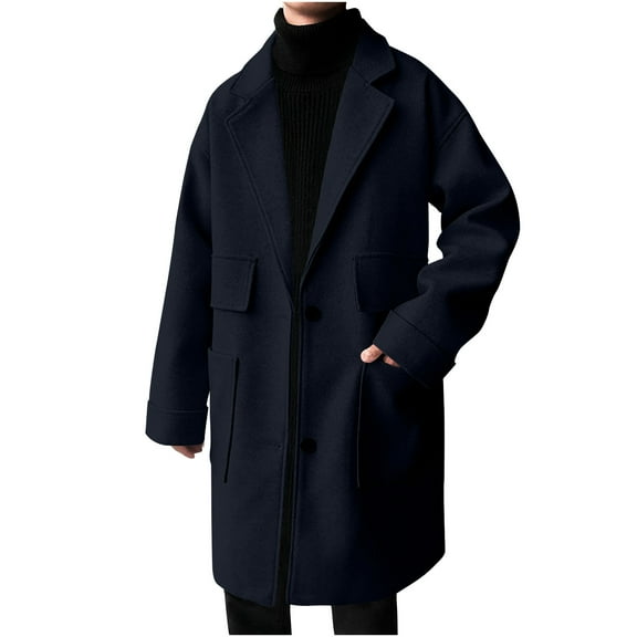 PuLe Jackets for Men Fashion Men's Temperament Long Seeved Solid Color Hooded Casual Outwear