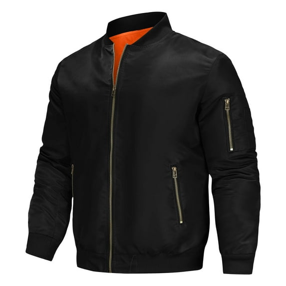 PuLe Jackets for Men Man Long Sleeve Zipper Solid Color Fashion Casual Top Sweater Blouse