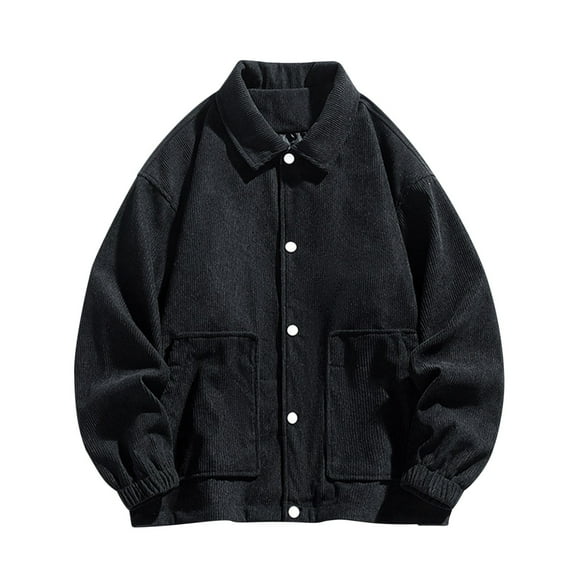 PuLe Jackets for Men Men's Solid Color Casual Loose Fitting Long Sleeved Hooded Jacket Long Sleeve Hoodless Casual Outwear Jackets