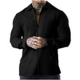 thumbnail image 1 of PuLe Jackets for Men Men's Solid Zipper Long Sleeve Jacket Men's Casual Cardigan, 1 of 6