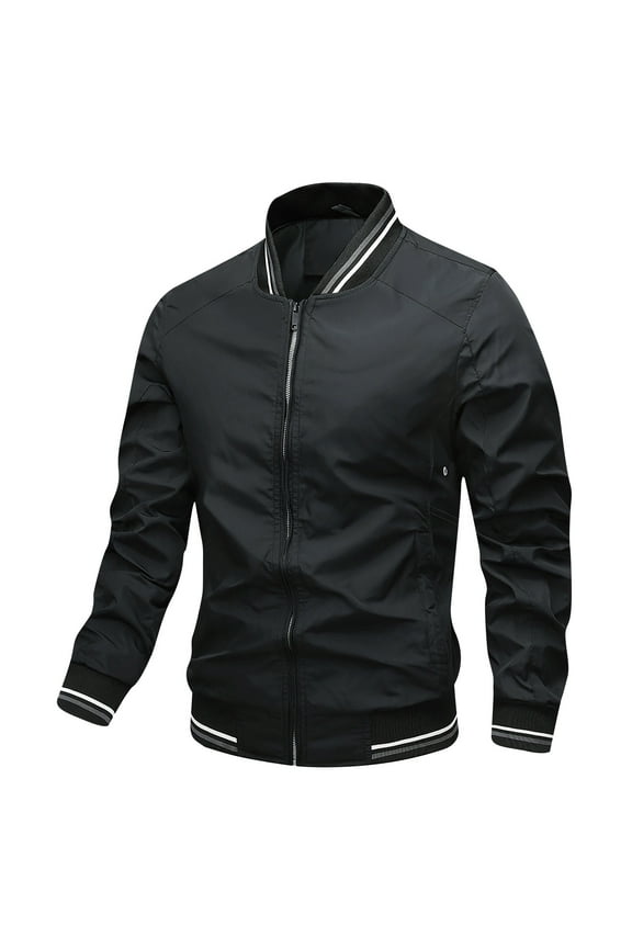 PuLe Jackets for Men Men's Windproof Outdoor Breathable Hardshell Long Sleeved Casual Solid Coat Jacket