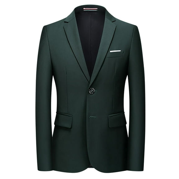 PuLe Jackets for Men New Casual Men Solid Matching Breasted Slim Middle-aged Suit Long Sleeve Hoodless Casual Outwear Jackets