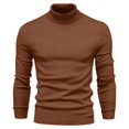 thumbnail image 1 of PuLe Long Sleeve Shirts for Men Men's Solid Color High Neck Pullover Long Sleeved Loose Base Shirt Top Sweater Turtleneck Sweater, 1 of 2