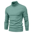 thumbnail image 1 of PuLe Long Sleeve Shirts for Men Men's Solid Color High Neck Pullover Long Sleeved Loose Base Shirt Top Sweater Turtleneck Sweater, 1 of 4