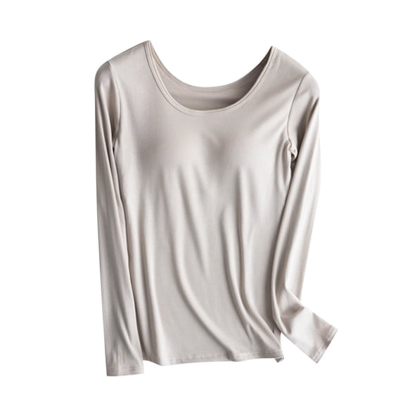 PuLe Long Sleeve Shirts for Women Women's Ultrathin Modal Thermal Baselayer Top Scoop Neck Long Sleeve Undershirt