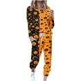 thumbnail image 1 of PuLe Long Sleeve Tops for Women Womens 2 Piece Tracksuit Fall Outfits 2024 Crew Neck Long Sleeve Sweatshirts & Sweatpants Lounge Sets Sweatsuits, 1 of 5