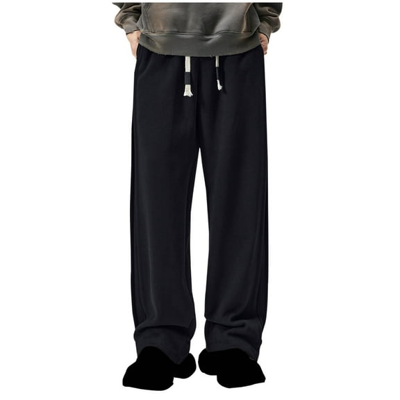 PuLe Men's Pants Baggy Cargo Joggers for Men Y2k Hip Hop Streetwear Athletic Jogging Trousers Straight Leg Sweatpants with Pocket