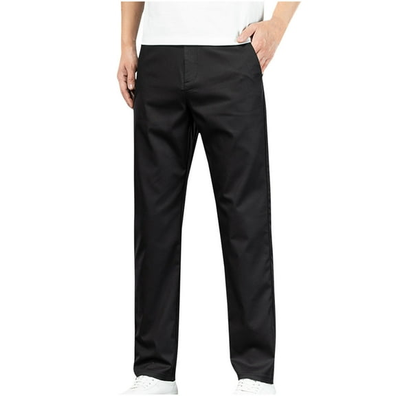 PuLe Men's Pants Men Classic Fit Dress Pant Casual Wrinkle Flat Front Pant Stretch Suit Pant
