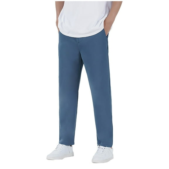 PuLe Men's Pants Mens High Waisted Pants Lounge Relaxed Fit Athletic Travel Hiking Pant Casual Fashion Hiking Lounge Solid Pant