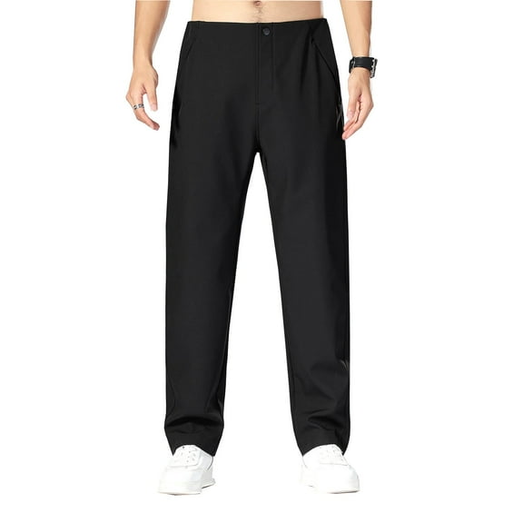 PuLe Men's Pants Mens Hiking Pants Lightweight Quick Dry Casual Cargo Pants Elastic Waist Water Resistant Work Pants with Belt