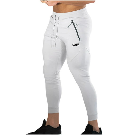 PuLe Men's Pants Mens Joggers Sweatpants Slim Fit Workout Training Thigh Mesh Gym Jogger Pants with Zipper Pockets