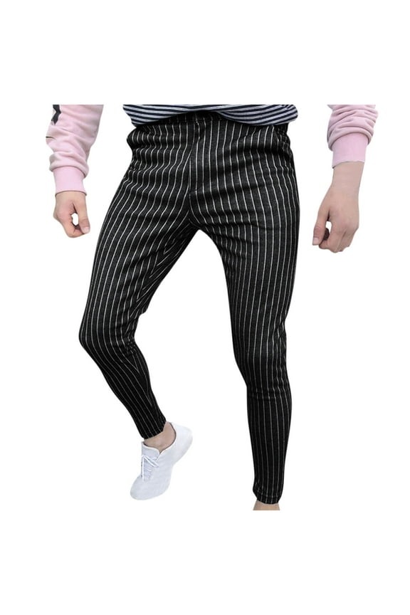 PuLe Men's Pants Mens Stretch Skinny Flat-Front Fashion Style Comfy Solid Casual Slim Fit Business Dress Chinos Pants