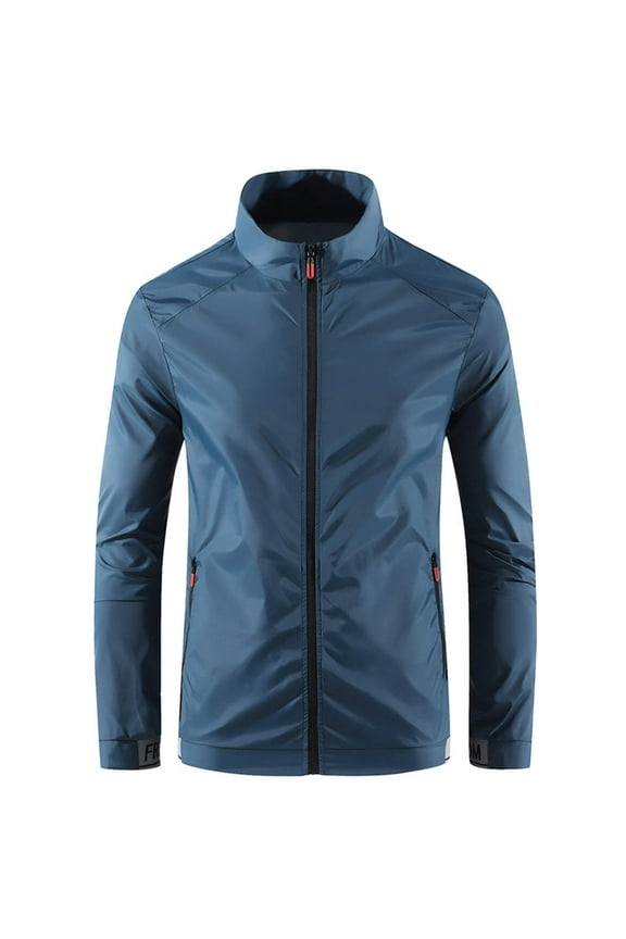 PuLe Mens Henley Men's Standing Collar Long Sleeved Casual Daily Light And Thin Sun Protection Shirt