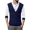 thumbnail image 1 of PuLe Mens Long Sleeve Top Men's Lapel Button Striped Loose Casual Long Sleeved Shirt, 1 of 6