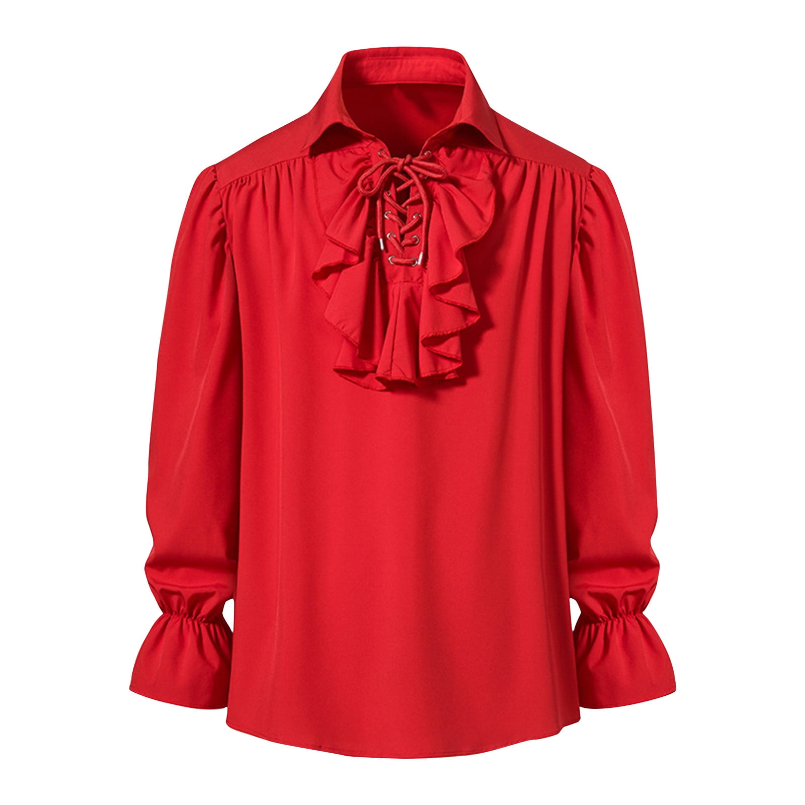 PuLe Mens Pirate Shirt Ruffle Victorian Renaissance Steampunk Vampire ...