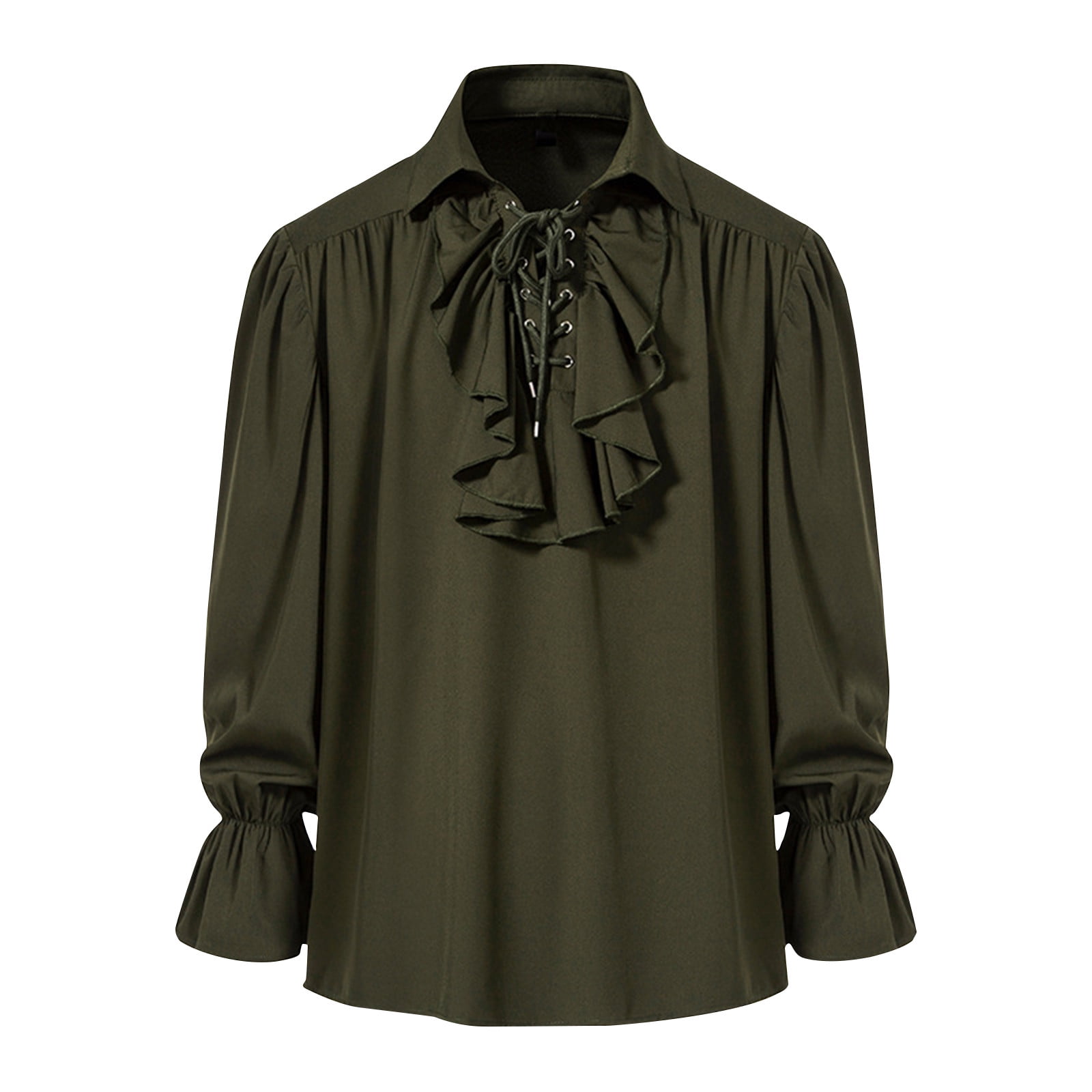 PuLe Mens Pirate Shirt Ruffle Victorian Renaissance Steampunk Vampire ...