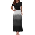 thumbnail image 1 of PuLe 【New】 Summer Short Sleeve Dress Women's Fashion Printed Short Sleeve Round-Neck Ankle Dress, 1 of 4