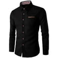 thumbnail image 1 of PuLe Rugby Shirt Men's Casual Dress Shirt Button Down Shirts Long-Sleeve Plaid Collar Denim Work Shirt, 1 of 7