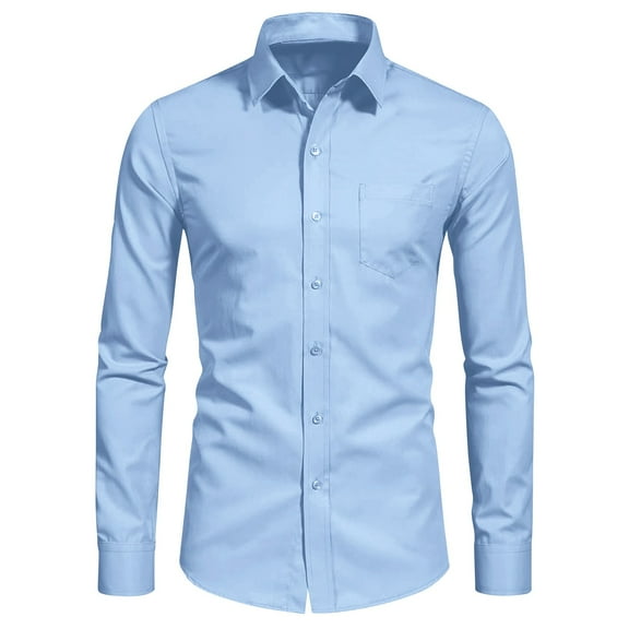 PuLe Rugby Shirt Men's Hipster Casual Slim Fit Long Sleeve Button Down Oxford Shirts with Chest Pocket