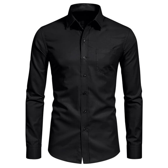 PuLe Rugby Shirt Men's Hipster Casual Slim Fit Long Sleeve Button Down Oxford Shirts with Chest Pocket