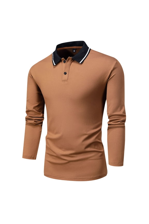 PuLe Rugby Shirt Men's Knit Shirt Long Sleeve Quarter Sweater Casual Golf Shirts Vintage Striped Collar ﻿ ﻿