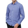 thumbnail image 1 of PuLe Rugby Shirt Mens Long Sleeve Button Down Shirt Casual Untucked Shirts for Men Oxford Dress Shirts, 1 of 1