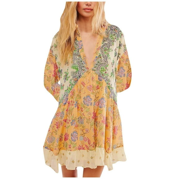PuLe Summer Dress Hot Short Mini Dress Babydoll Dress for Women Oversized Boho Summer Dress, Y2K Mini Dresses