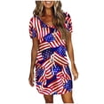 thumbnail image 1 of PuLe Summer Dress Women Summer Casual Striped Dress Short Sleeve V Sleeve Flowy Boho Dress with Pockets Beach Sun Dress Cover Ups, 1 of 5