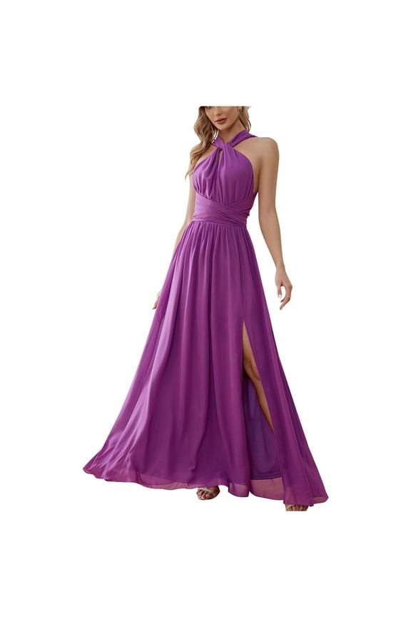 PuLe Summer Dress Women Transformer Evening Long Prom Dress Multi-Way Wrap Convertible Floor Length Wedding Halter Maxi Gown High Elasticity