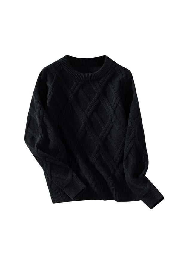 PuLe Sweaters for Women Womens Crewneck Sweater Pullover Long Sleeve Loose Thin Breathable Funny Pattern Crochet Shirt Plain Fall Fashion