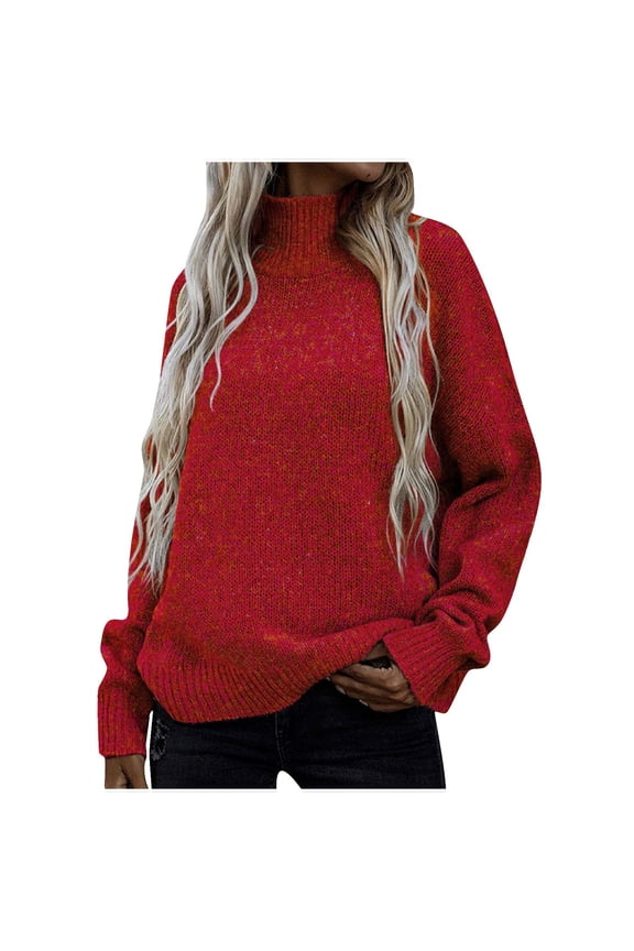 PuLe Sweaters for Women Womens Turtleneck Sweaters Long Sleeve Chunky Ribbed Knit Pullover Tops Slouchy Knitwear Casual Winter Clothes