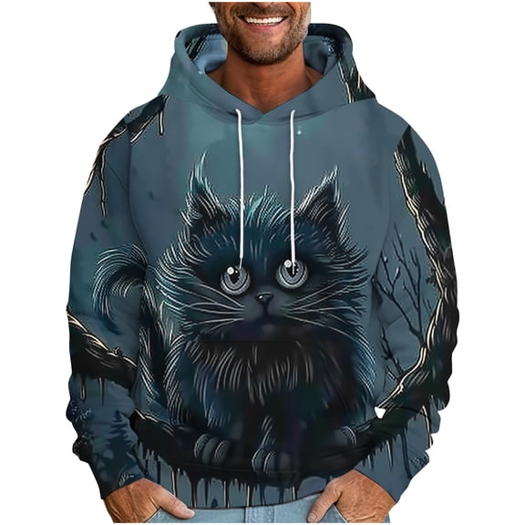 PuLe Tops for Men Hunting Hoodie Mens Tops Casual Camo Sweatshirt Camouflage Hoodie Tops for Men Trendy Camo Hoodie Men